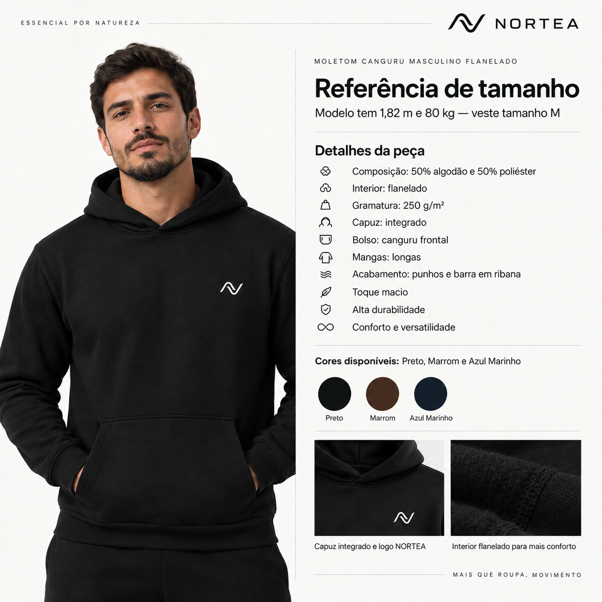 Moletom Canguru Flanelado