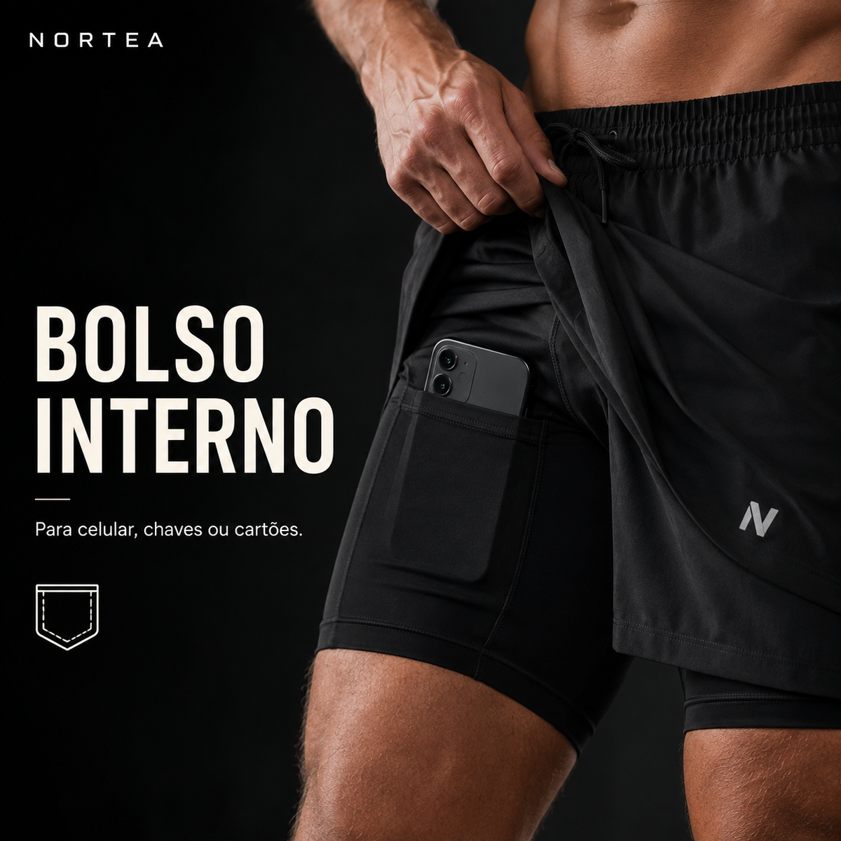 Kit 2 Shorts Compressão