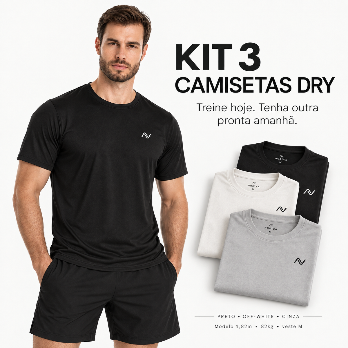 Kit 3 Camisetas Dry
